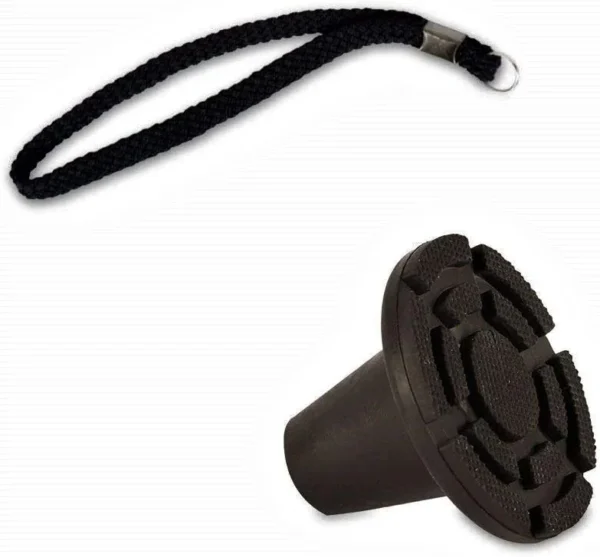 Bastón extensible bariátrico, bastones para andar personas mayores negro aluminio - Imagen 4