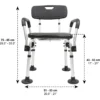 Silla para ducha mayores con brazos, asiento ducha ancianos regulable - Image 8
