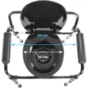 Silla orinal con asiento ajustable (3 en 1), silla elevador WC, silla ducha para ancianos negra - Imagen 6