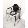 Silla orinal con asiento ajustable (3 en 1), silla elevador WC, silla ducha para ancianos negra - Imagen 4