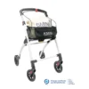 Andador estrecho para casa y exterior - Andadores para personas mayores y adultos con bandeja (Blanco Negro) - Imagen 4