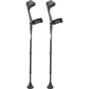 Muletas Adulto Acolchadas (x2 uds) Ortopédicas Aluminio Conteras Anchas Negras - Image 4