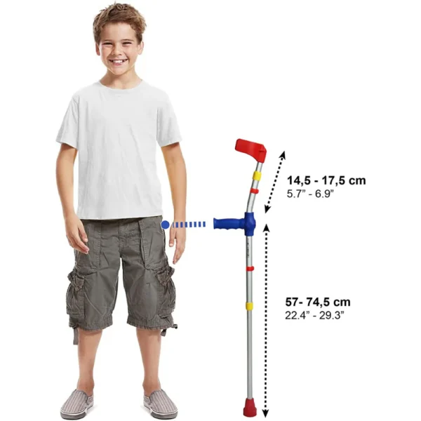 Muletas Infantiles Regulables Aluminio (x2 uds), Muletas de Colores - Imagen 5