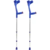 Muletas Ortopédicas Adulto (x2 uds), Muletas de Aluminio Regulables Azul