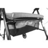 Andadores para Adultos, Andador para Personas Mayores con Asiento 4 Ruedas Freno Maneta Gris Negro - Image 3
