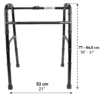 Andador para Adultos sin Ruedas (Color Negro), Tacataca para Ancianos de Aluminio - Imagen 7