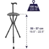 Bastón Silla Plegable (Altura Regulable), Bastones para Andar con Asiento Negro - Image 6