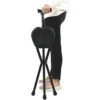 Bastón Silla Plegable, Bastón con Asiento Negro - Imagen 2