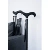 Bastón Extensible, Bastones para Andar Personas Mayores Negro Aluminio - Imagen 3