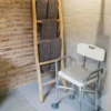 Silla Ducha Acolchado (150 kg), Sillas Baño para Mayores, Asiento Blanco - Image 3