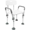 Silla para Ducha Mayores con Brazos, Asiento Ducha Ancianos Regulable