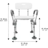 Silla para Ducha Mayores con Brazos, Asiento Ducha Ancianos Regulable - Imagen 7