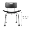 Silla para Ducha Mayores con Respaldo, Asiento Ducha Ancianos Regulable - Imagen 6