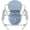 Silla Orinal con Asiento Ajustable (3 en 1), Silla Elevador WC, Silla Ducha para Ancianos Gris - Imagen 6