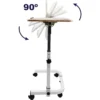 Mesa Auxiliar para Cama con Ruedas, Mesa Auxiliar Alta Hospital - Image 2