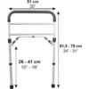 Barandilla Cama Adulto con Patas (Altura Somier de 26 a 41 cm), Barrera Cama Adultos Acolchada, Barandilla Protectora Cama Blanca - Imagen 4