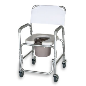 Silla para ducha y WC, asiento en forma de U